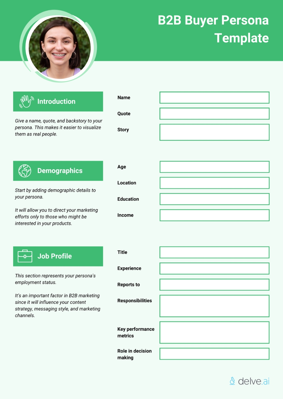 Free Buyer Persona Template Download Now Delve AI
