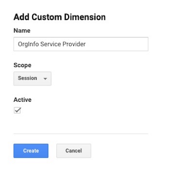 Google Analytics add custom dimension - Service Provider