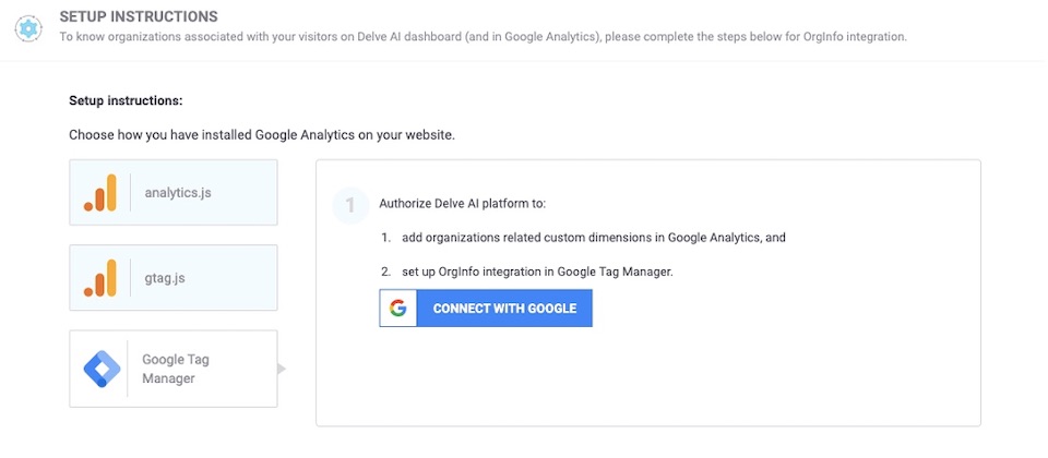 Delve AI organizations tracking using Google Tag Manager - Setup