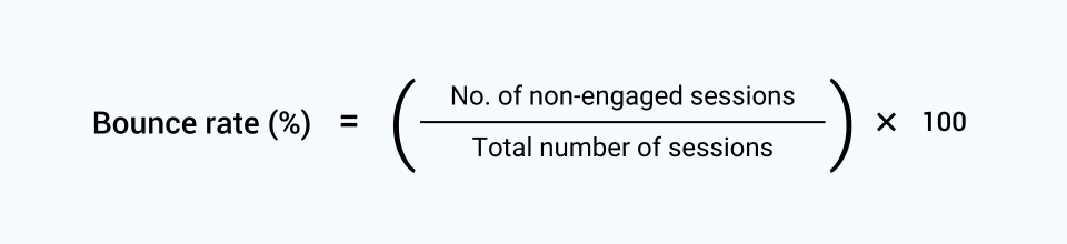 Bounce rate formula