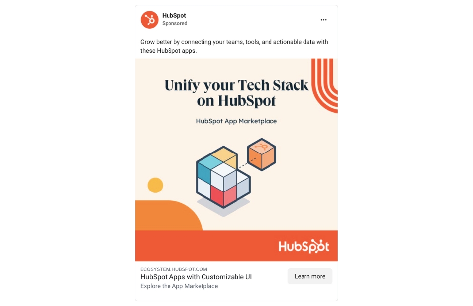 HubSpot retargeting ad