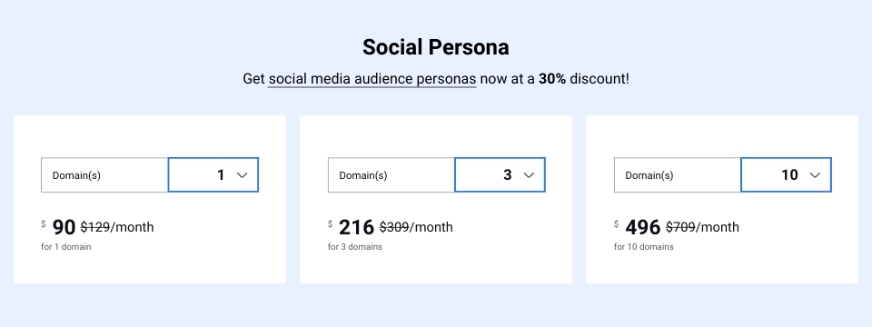 social persona bfd pricing