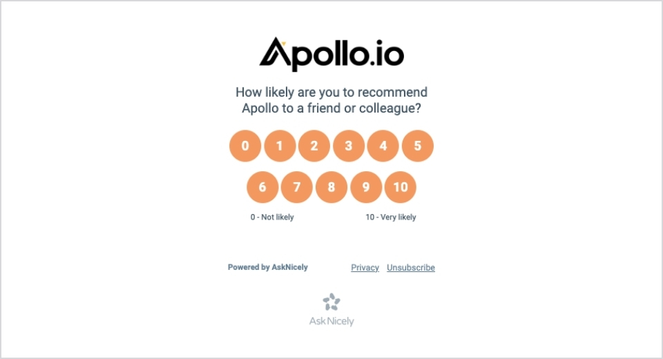 Survey sample apollo