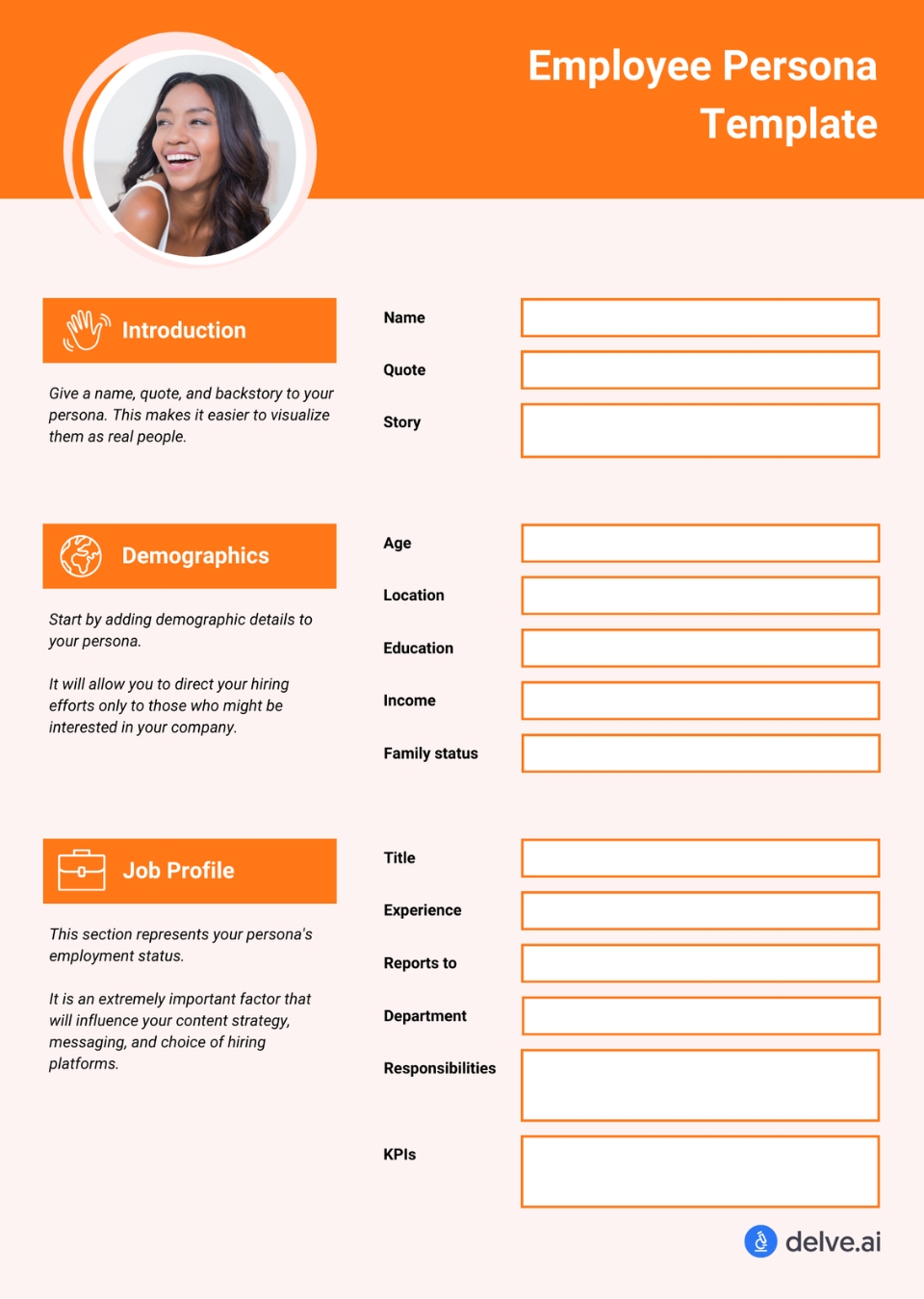 employee persona template sample