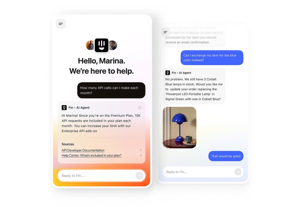 Intercom support AI