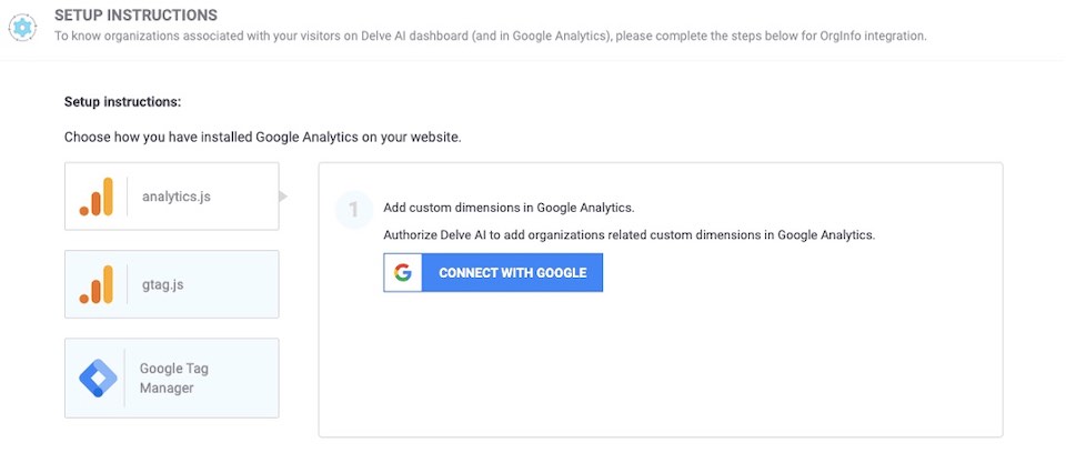 Delve AI organizations tracking using analytics.js - Setup