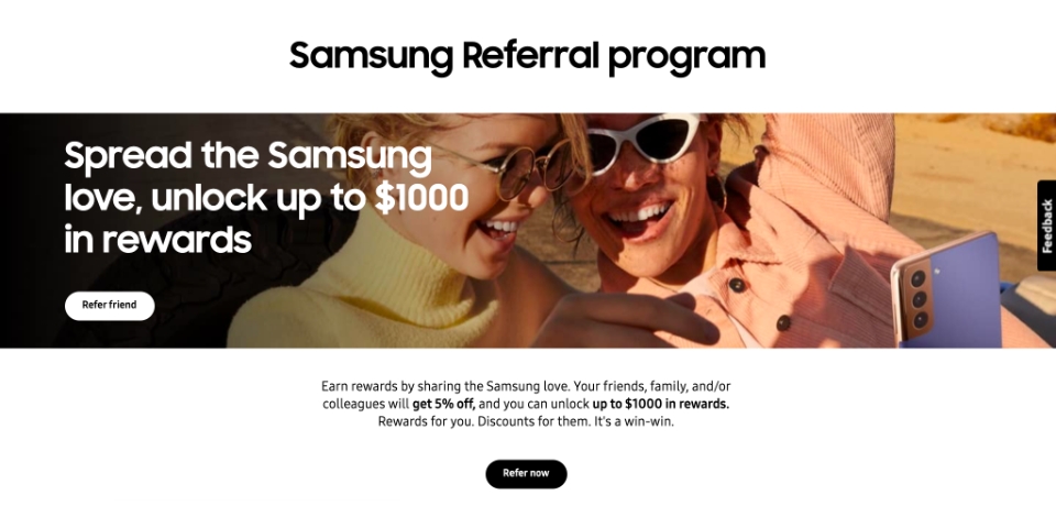 Samsung referral program