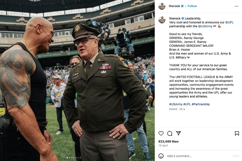 the rock and us military