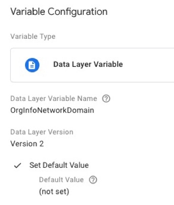 google analytics network domain not set
